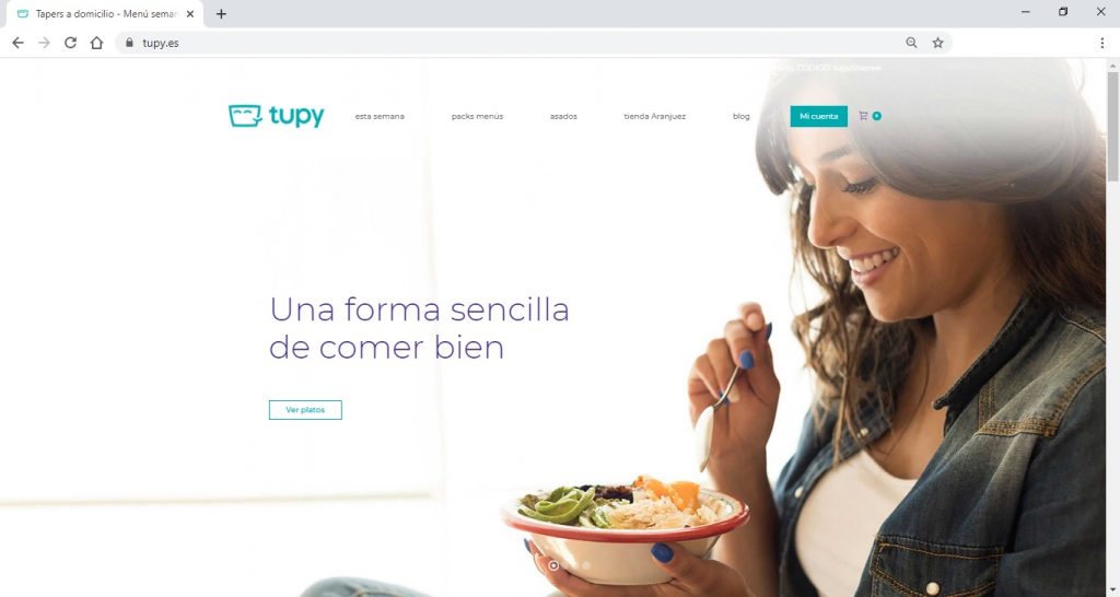 Comer bien con Tupy - Elige tus platos semanales y te los llevamos a casa - Y más con la nieve que está cayendo - Tupy - Comida a domicilio